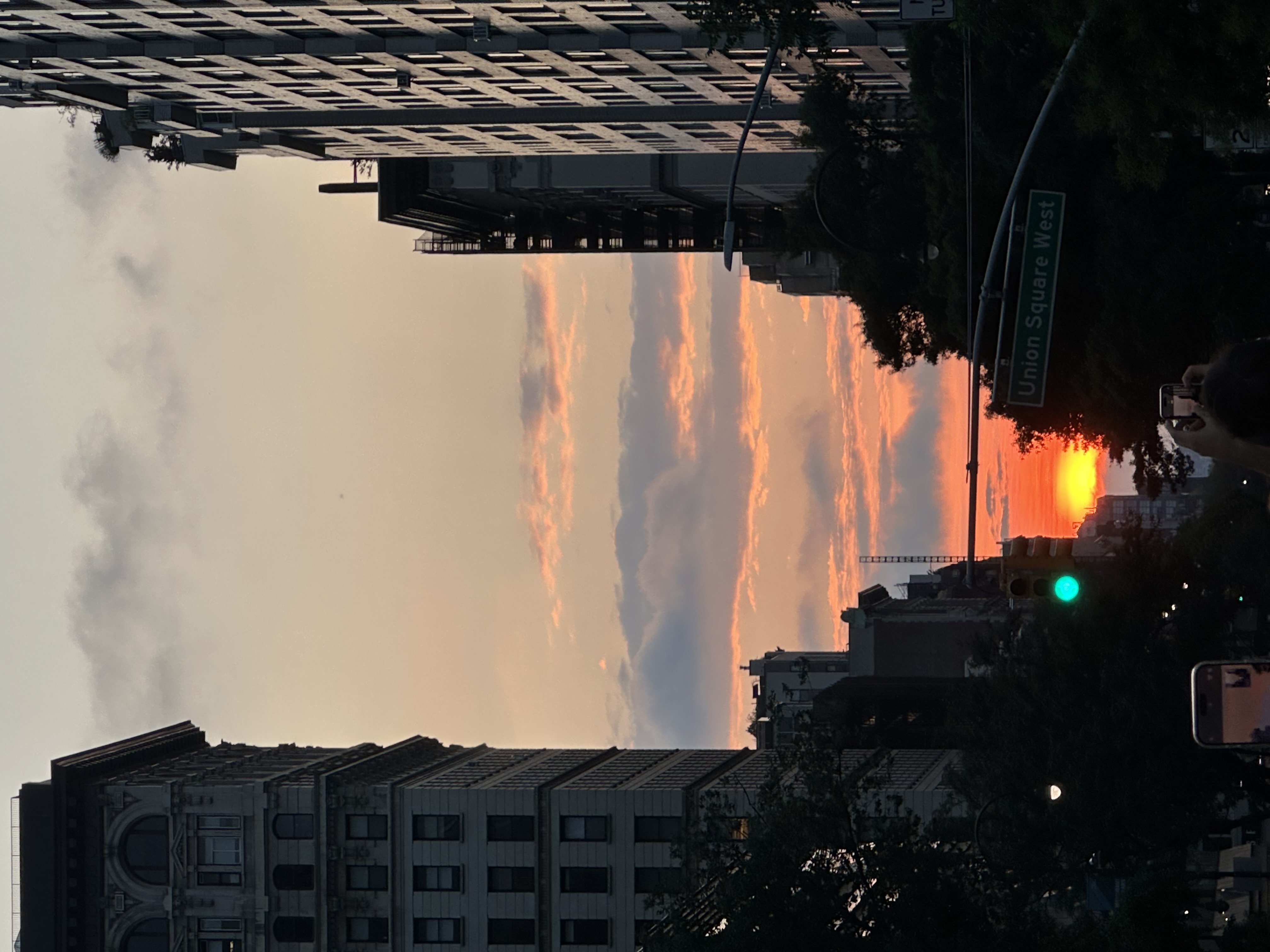 A photo of Manhattan Henge, taken by the author